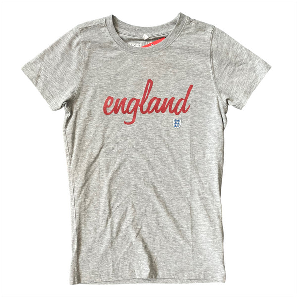 England Women's Football T-Shirt Wordmark Graphic Top