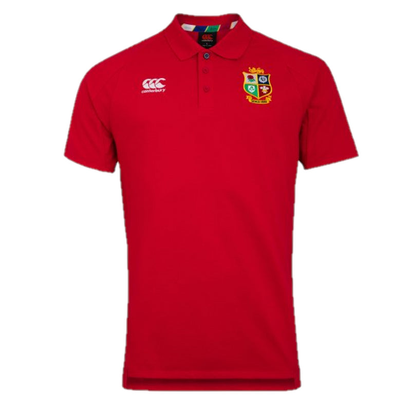 British & Irish Lions Polo Men's Rugby Canterbury Pique Red Top