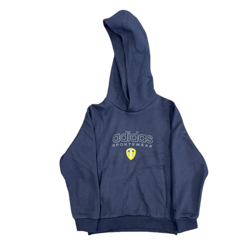 Leeds United Kid's Hoodie adidas Football Navy Hoodie