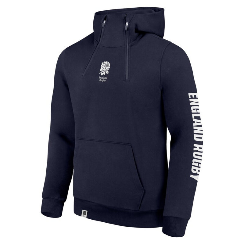 England Rugby Men's Hoodie Navy Iconic 1/4 Zip Hoodie