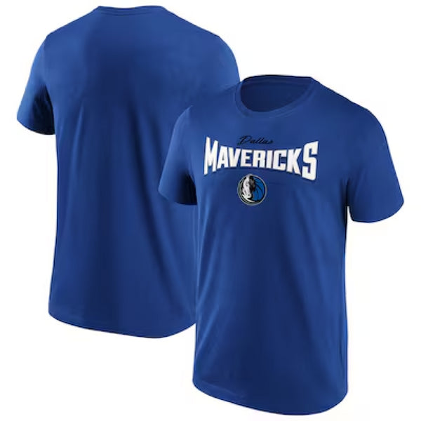 Dallas Mavericks Graphic Top Men's Word Arch Blue Top