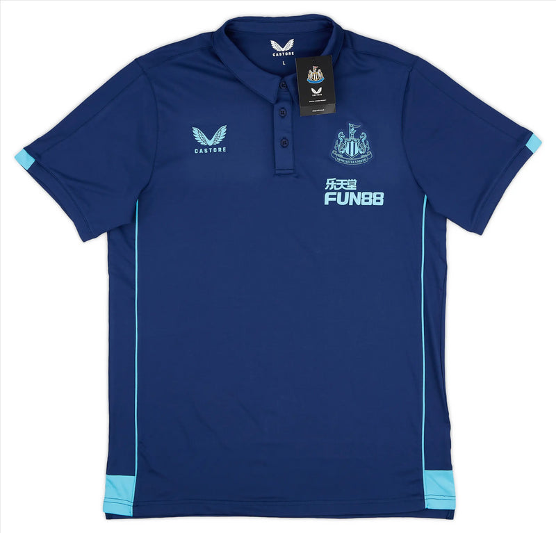 Newcastle United Polo Shirt Kid's Castore Blue Polo Top