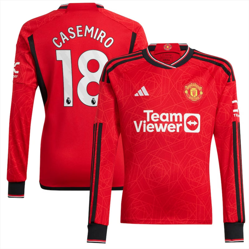 Manchester United Football Shirt Kid's adidas LS 2023/24 Top