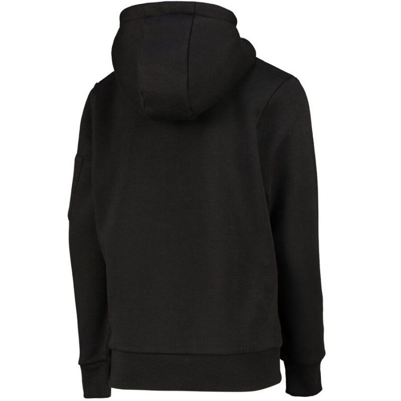 Aston Villa Kid's Hoodie Football Black 1/4 Zip Tonal Hoodie