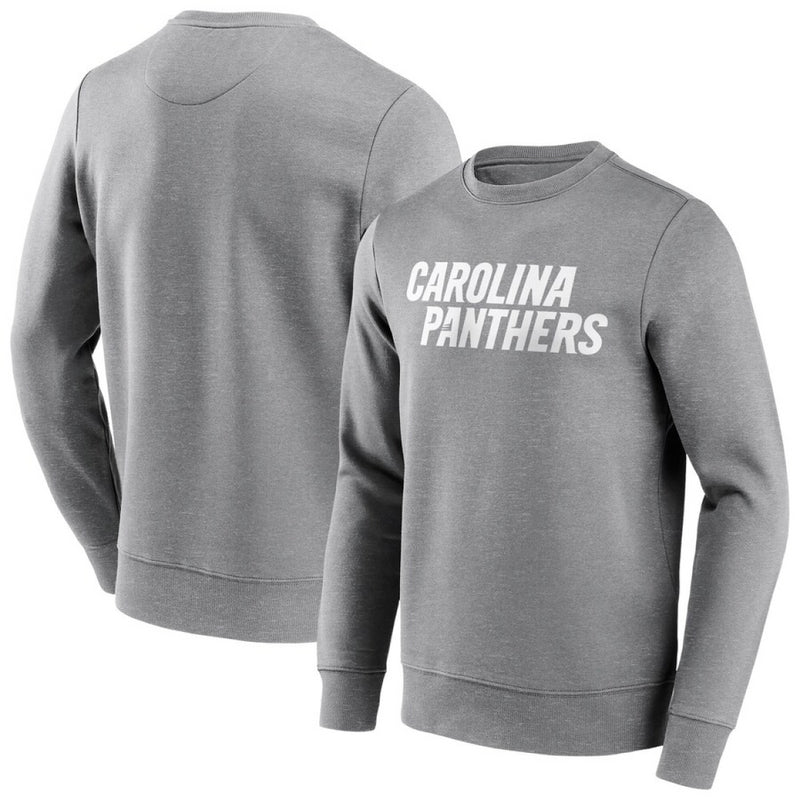 Carolina Panthers Men's Sweatshirt NFL Wordmark Grey Top