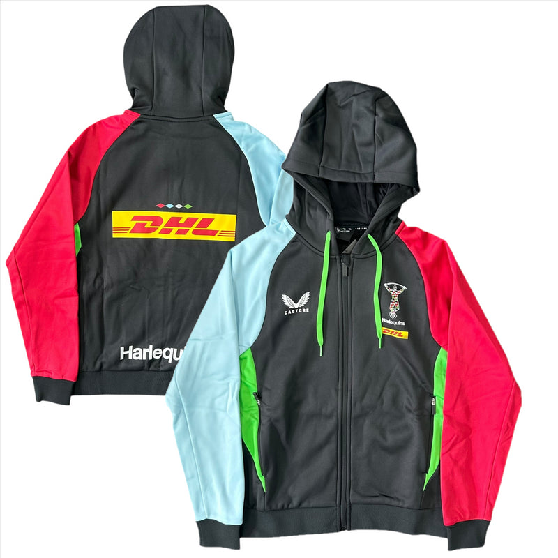 Harlequins Women's Rugby Hoodie Castore Pro Players Hoodie