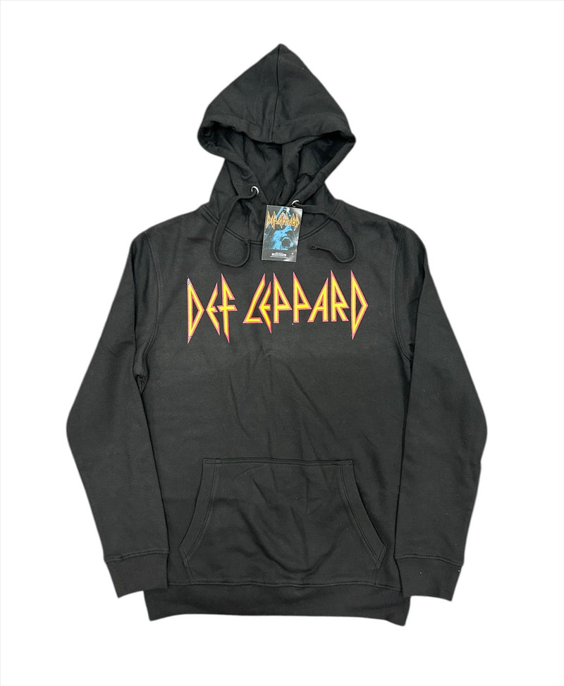 Def Leppard Men's Hoodie Logo Black Top