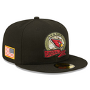 Arizona Cardinals NFL Cap Adult New Era Black Fitted Hat