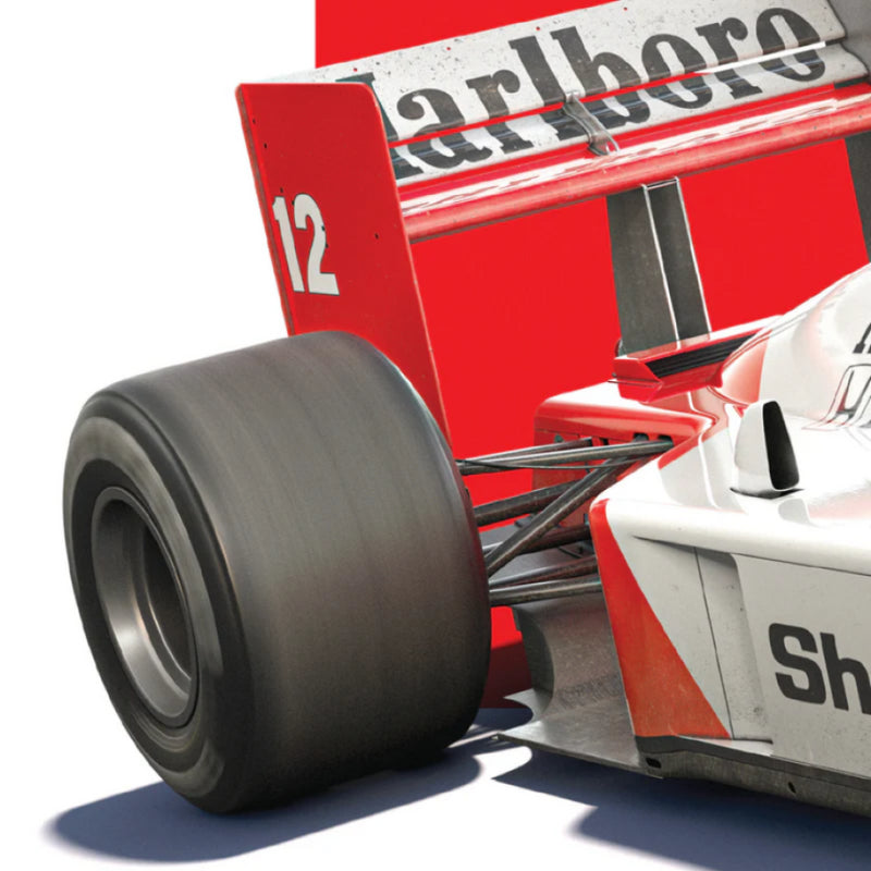 Ayrton Senna F1 Poster McLaren MP4/4 30 Years of Legacy Print