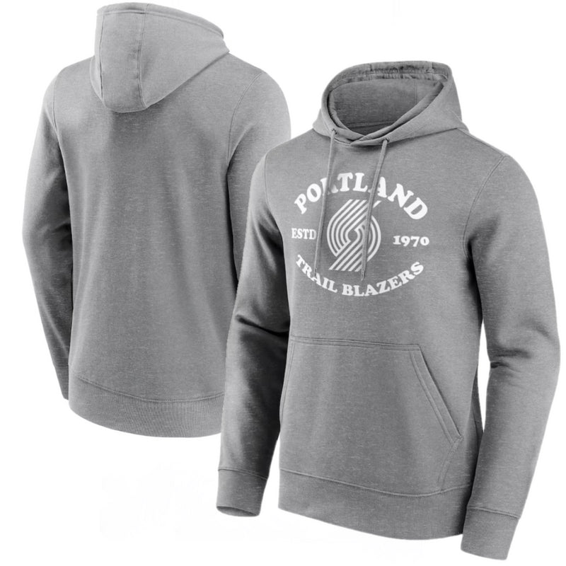Portland Trail Blazers Hoodie Men's NBA Grey Vintage Pro Hoodie