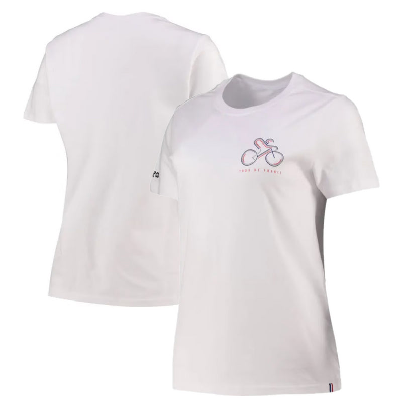 Tour De France T-Shirt Cycling Women's White Small Logo Top