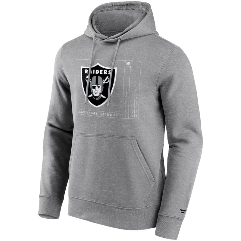 Las Vegas Raiders Hoodie NFL Men's Angle Facade Grey Hoodie