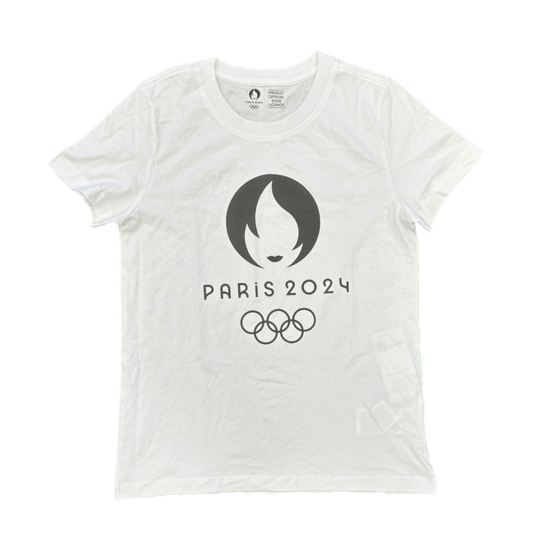 Paris Olympics Men's T-Shirt Primary Logo Graphic White T-Shirt