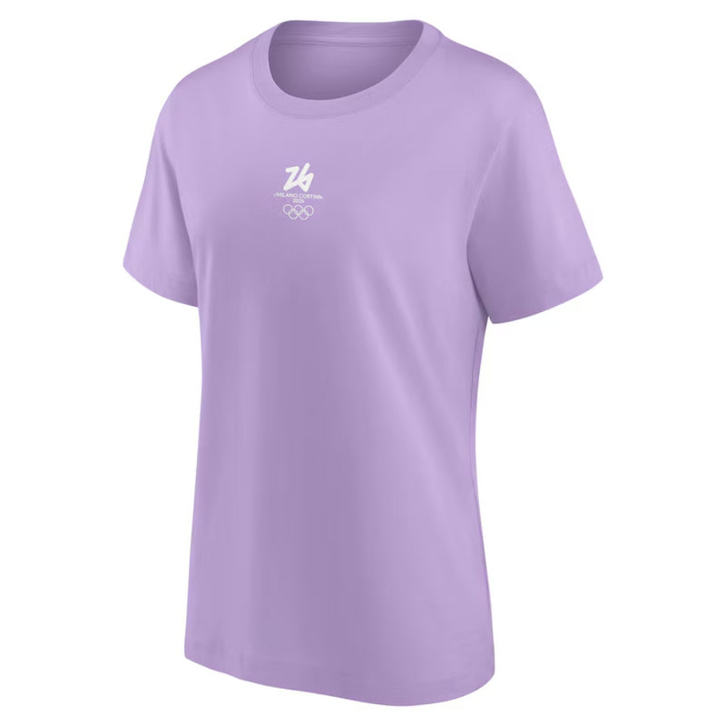 Milano Cortina Olympics T-Shirt Women's Mono Logo Graphic Top