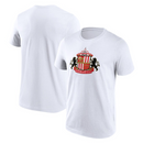 Sunderland Football Men's T-Shirt White Logo Top