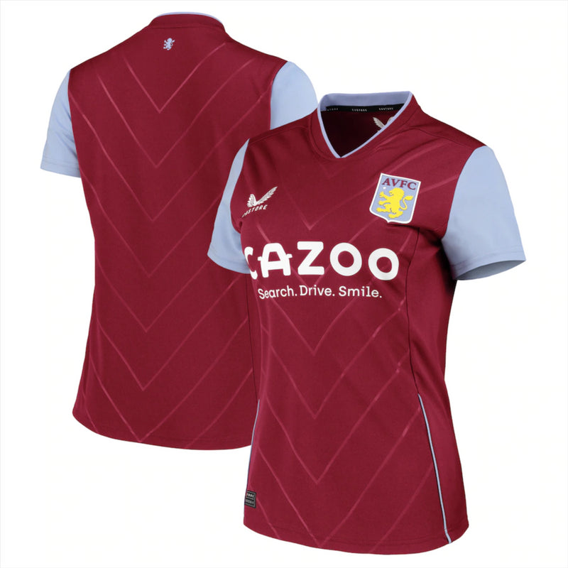 Aston Villa Football Shirt Women's Castore Jersey Top