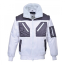 Portwest Men's Pilot Jacket White Two Tone Pilot Jacket