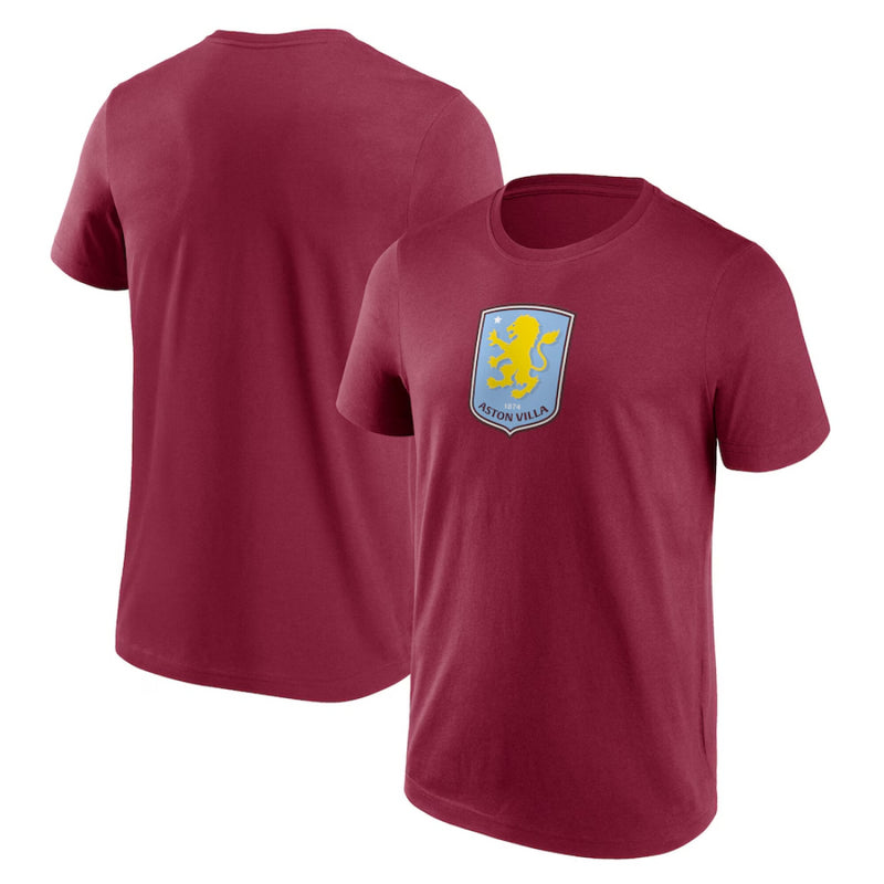 Aston Villa Men's T-Shirt Football Primary Logo Graphic Top