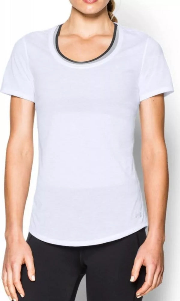 Under Armour White T-Shirt Women's Gym Threadbone Top