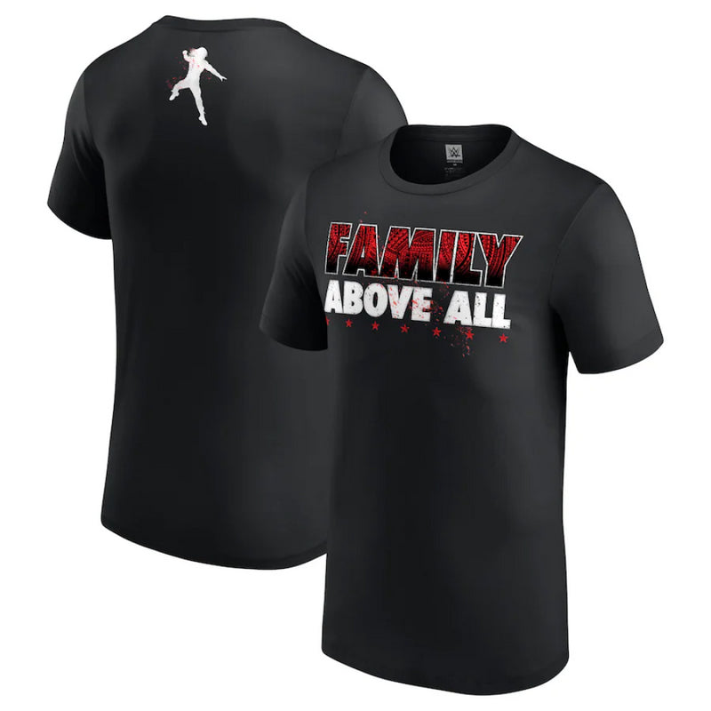 Roman Reigns WWE T-Shirt Men's Black Family Above All Top