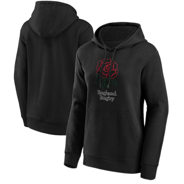 England Rugby Women's Hoodie Black React Graphic Hoodie