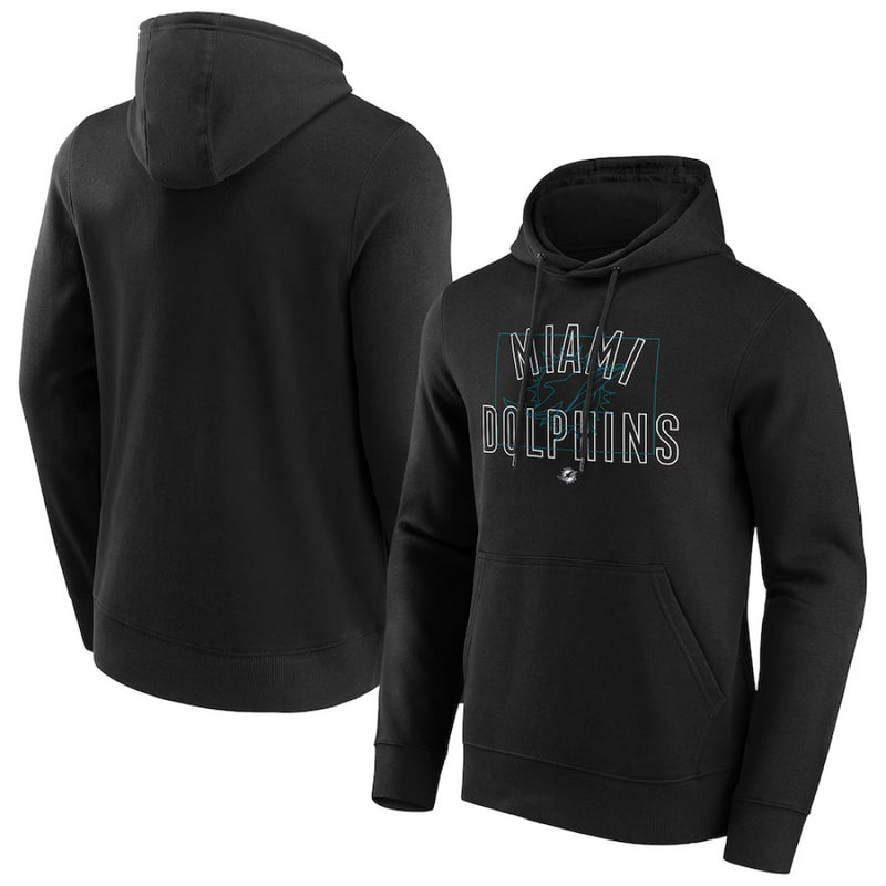 Miami Dolphins Men's Hoodie NFL Exoskeleton Black Hoodie