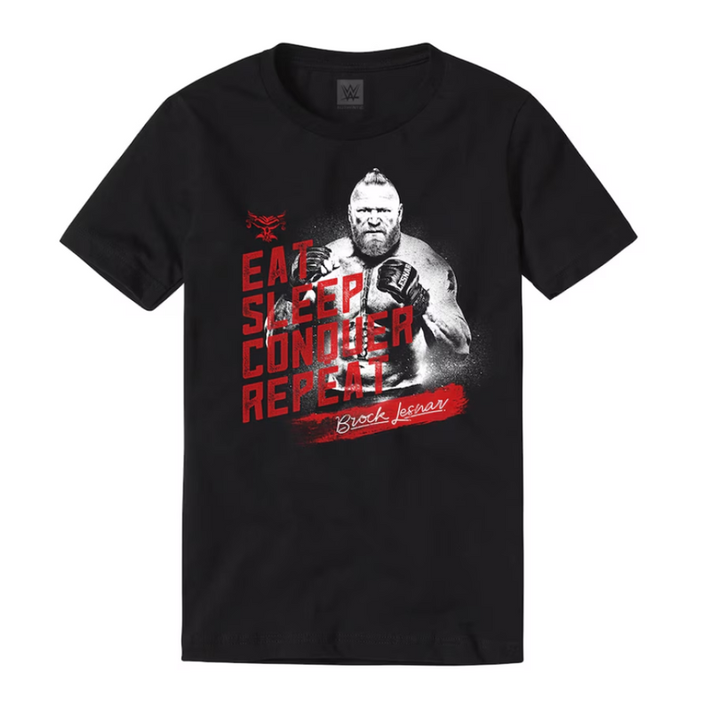 WWE Men's Graphic T-Shirt Eat Sleep Conquer Repeat Top