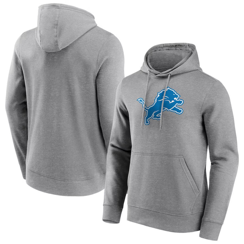 Detroit Lions NFL Hoodie Men's Neutral Colour Logo Grey Top