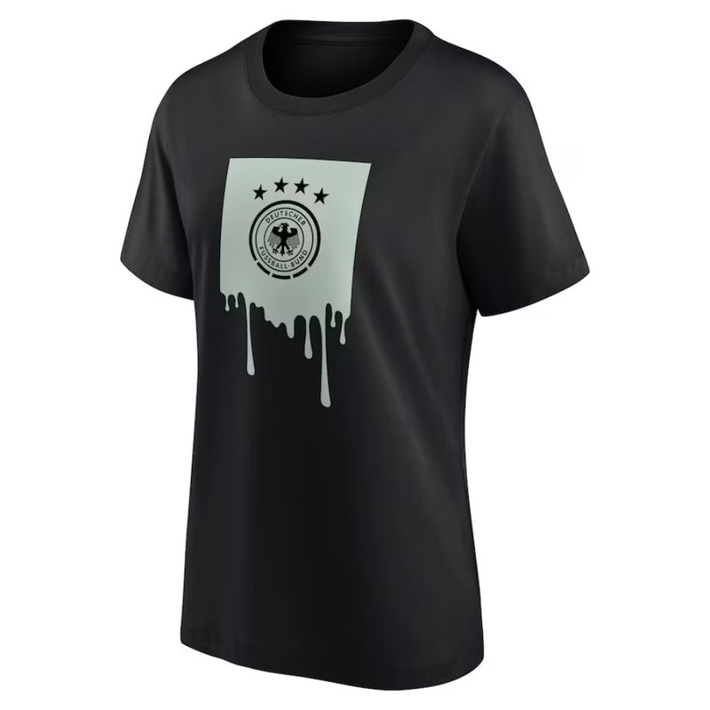 Germany Football Women's T-Shirt Black Liquify Graphic T-Shirt