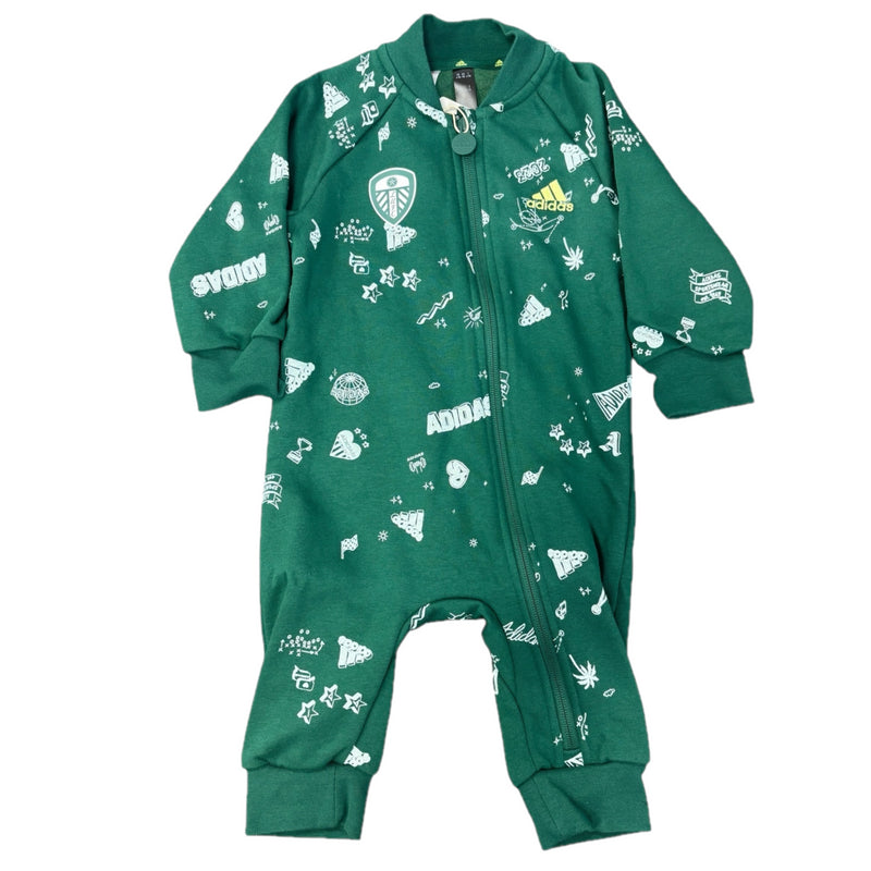 Leeds United Baby Romper adidas Football Babygrow