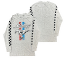 Ford Mustang Grey T-Shirt Logo Men's LS Top
