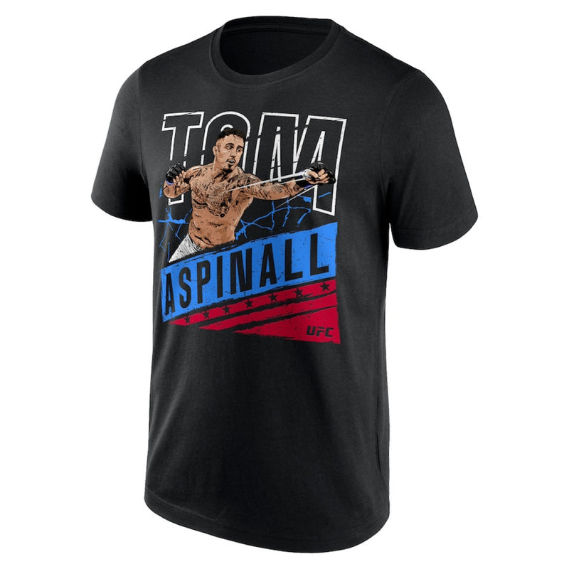 UFC Tom Aspinall T-Shirt Men's Punch Black Top