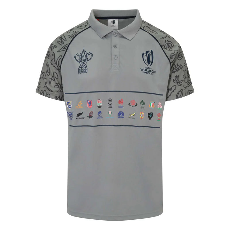 Rugby World Cup 2023 Polo Shirt Men's 20 Unions Sublimate Top