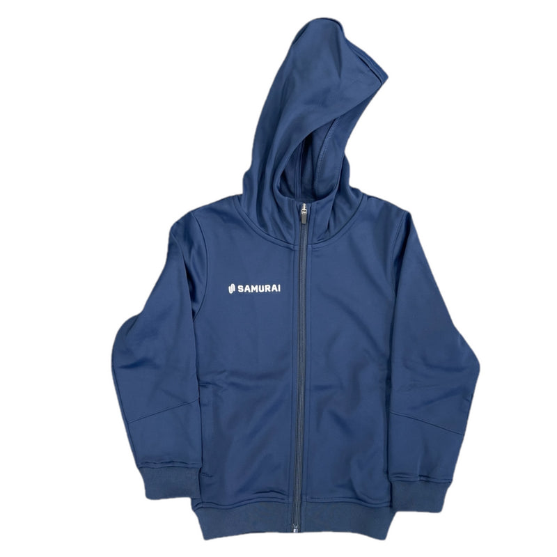 Samurai Kid's Rugby Full Zip Blue Zip Up Hoodie