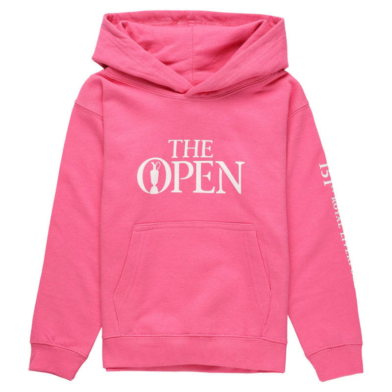 The Open Golf Hoodie Kid's Pink Logo Graphic Hoodie