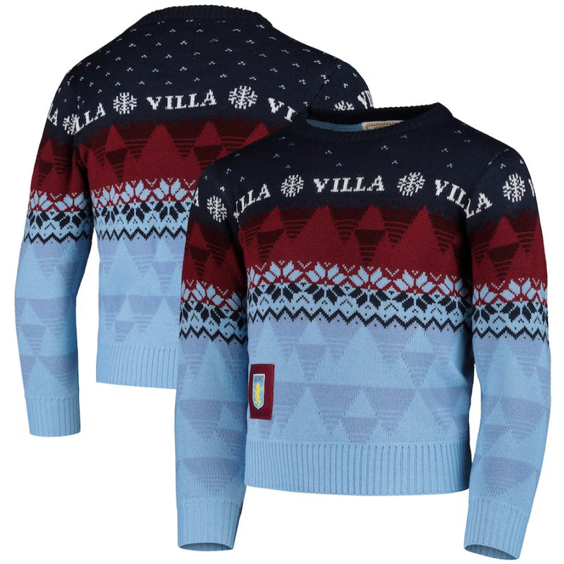 Aston Villa Christmas Jumper Kid's Football Xmas Sweatshirt
