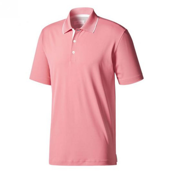 adidas Men's Polo Shirt Pink Golf Polo Shirt