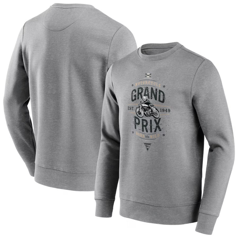Moto GP Men's Fanatics Sweatshirt Legends Grand Prix Grey Top