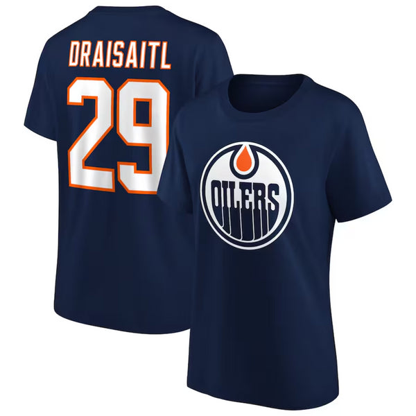 Edmonton Oilers Women's T-Shirt NHL N&N Draisaitl 29 Top