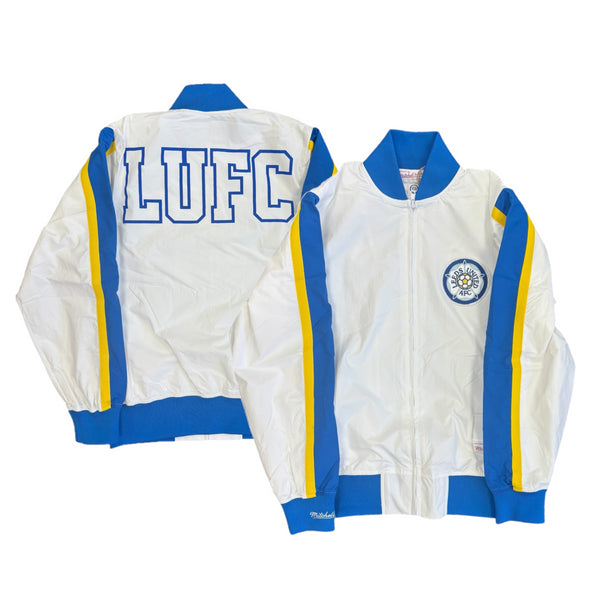 Leeds United Men's Jacket Mitchell & Ness White Track Jacket