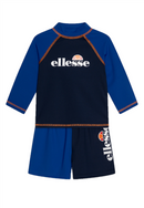 Ellesse Kid's Parigi Swimsuit Blue & Navy Rash Set