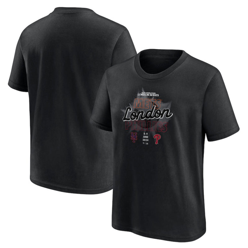 MLB London Series T-Shirt Kid's Baseball Mets vs Phillies Top