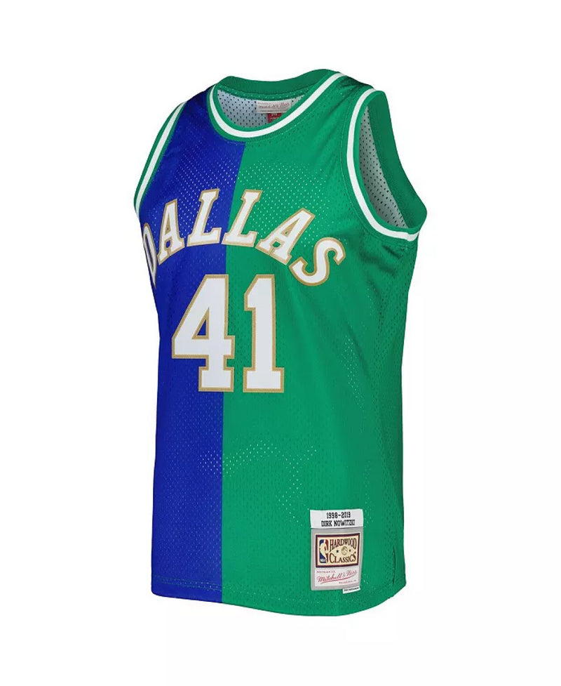 Dallas Mavericks Split Jersey Mitchell & Ness Split Jersey - Nowitzki