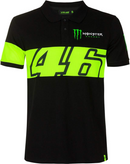 Valentino Rossi MotoGP Polo Men's VR46 Black Monster Polo Shirt