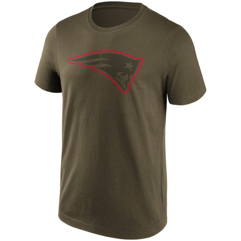 New England Patriots T-Shirt Men's NFL Colour Pop Khaki Top