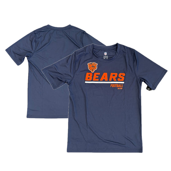 Chicago Bears Navy T-Shirt Kid's NFL Engange Poly Top