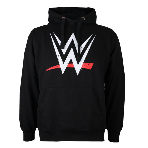 WWE Wrestling Men's Hoodie Logo Black Pullover Top