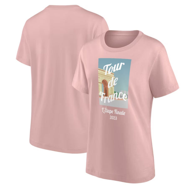 Tour De France T-Shirt Cycling Women's Pink 2023 Finale Top