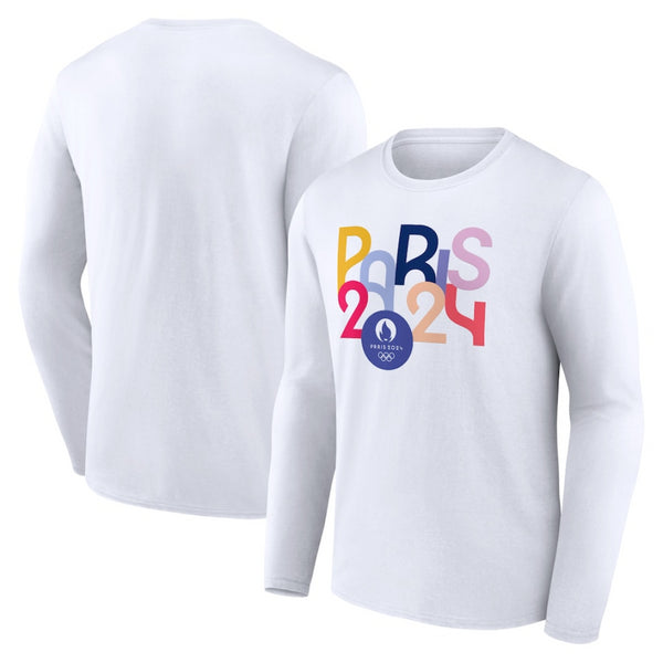 Paris Olympics 2024 T-Shirt Men's Vibrant LS Graphic Top