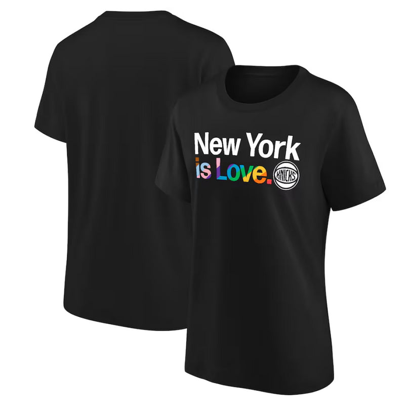 New York Knicks T-Shirt Women's NBA City Pride Black Top